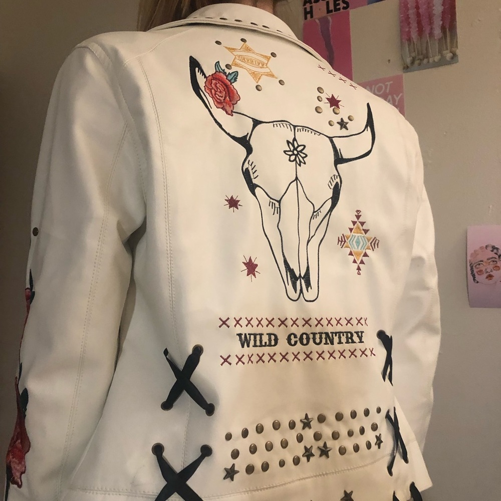 White leather jacket